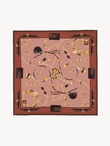 The Chlo&eacute; Paddington square scarf in silk twill - 2