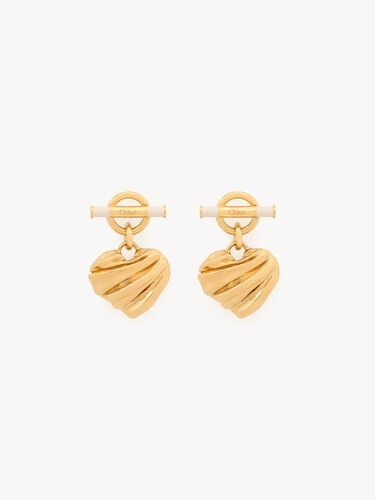 The Chlo&eacute; Pleated Heart earrings - 2