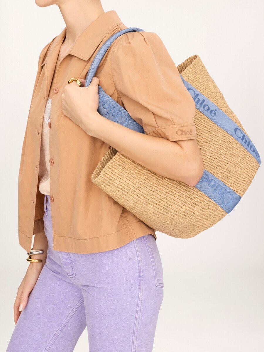 Bolso cesta grande Woody de fibras naturales - 3