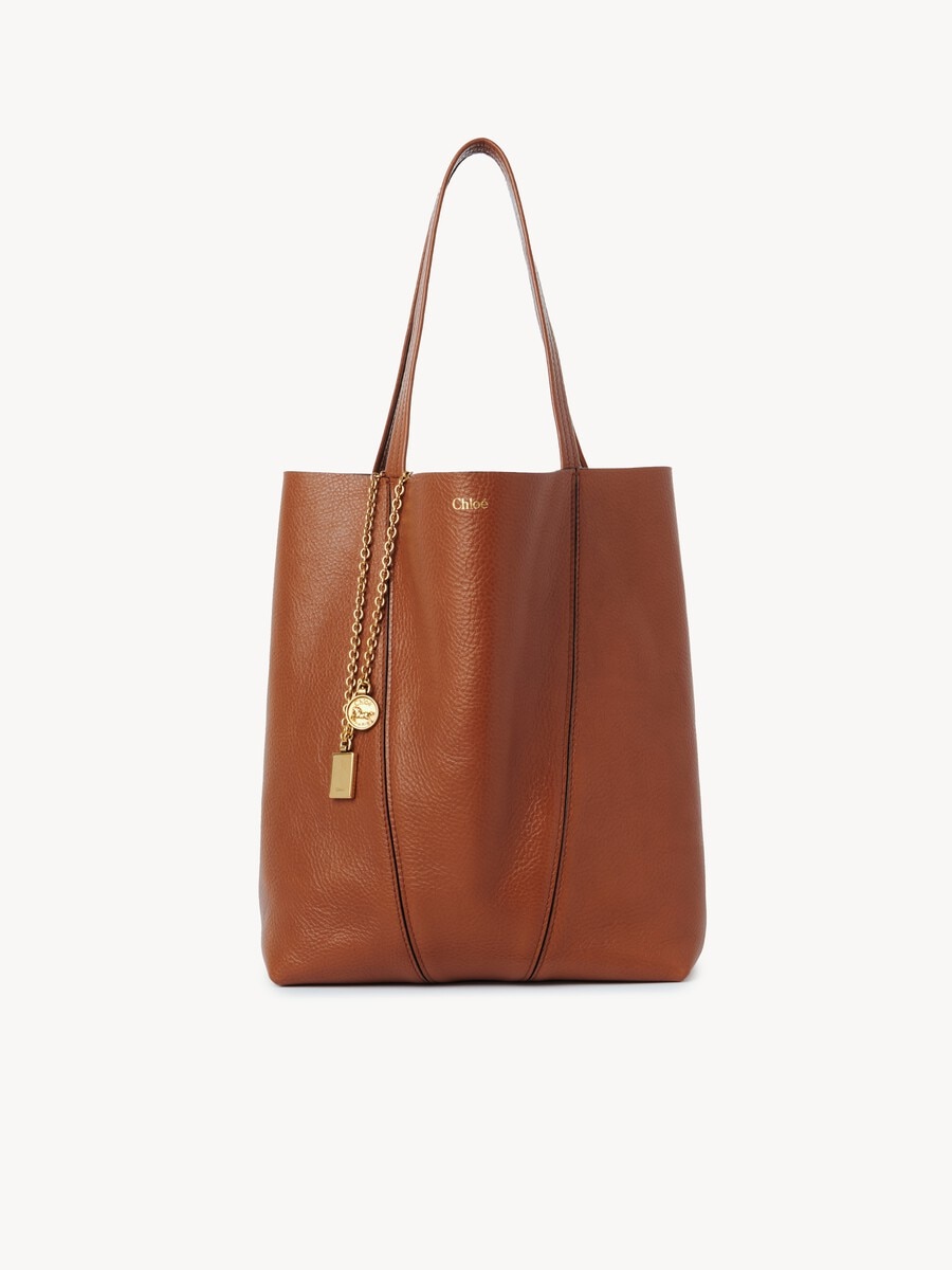 Chlo&eacute; Spin tote bag in grained leather - 1
